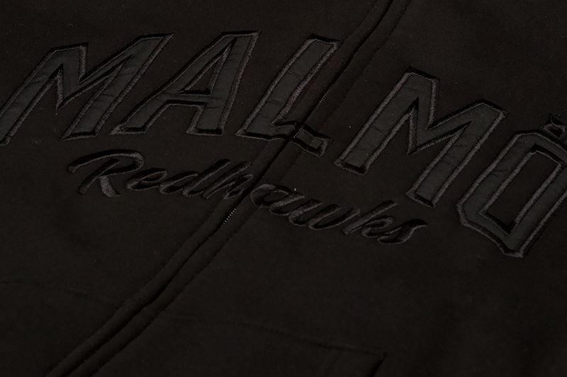 Zip hood svart Malmö Redhawks ton i ton