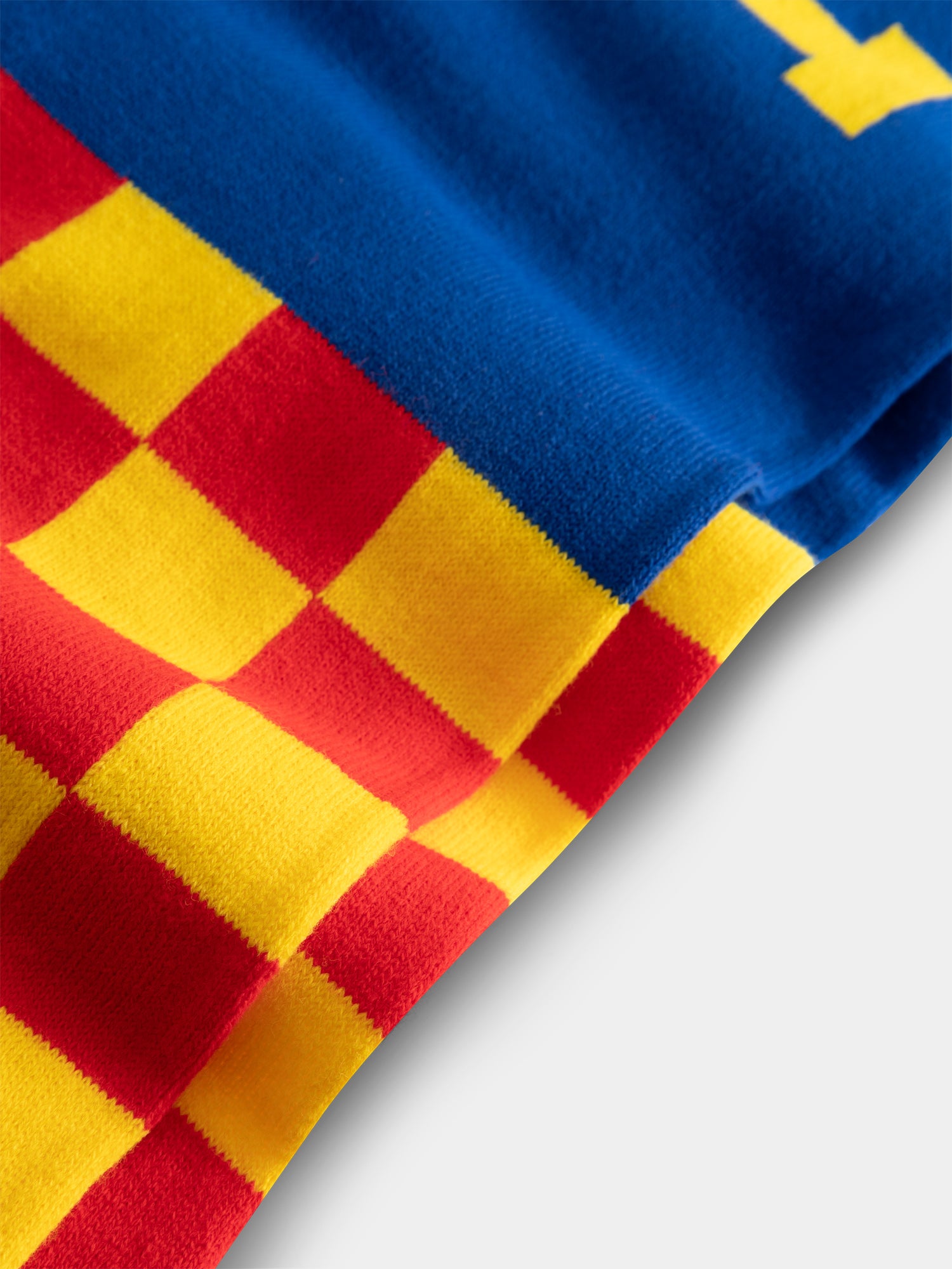 Stickad halsduk retro rutig