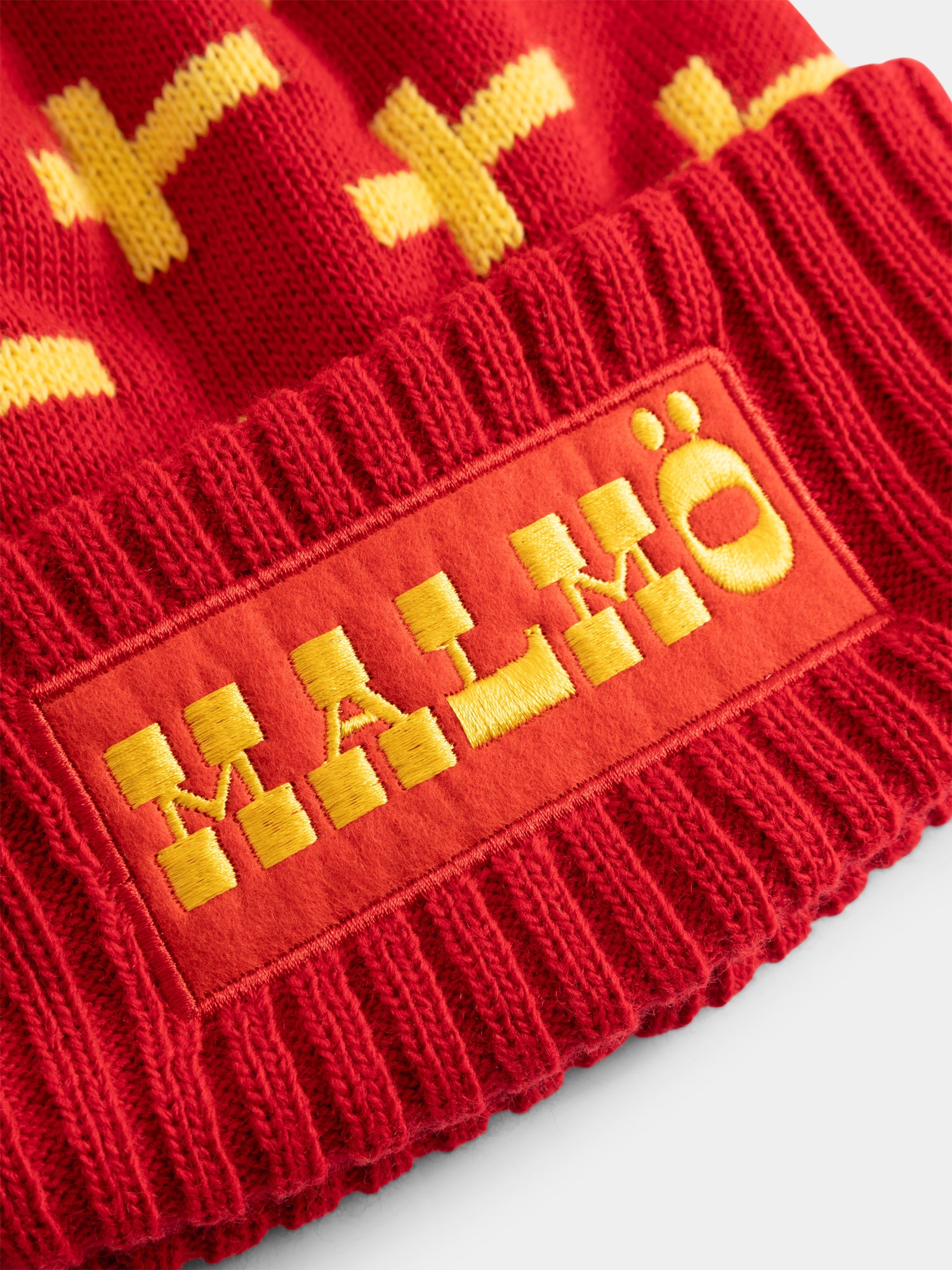 Stickad mössa Malmö skåneflaggor