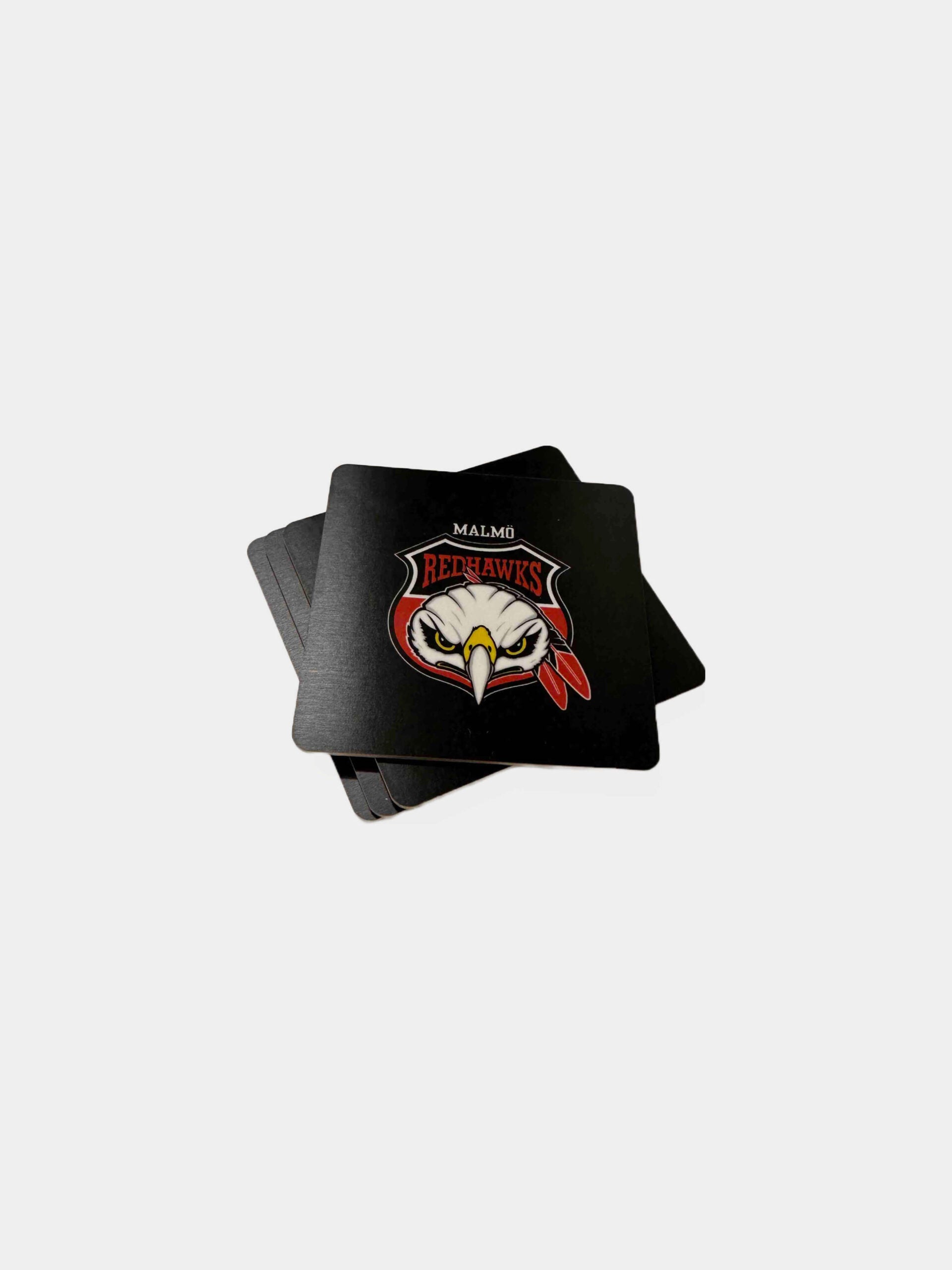Glasunderlägg 4-pack Svart