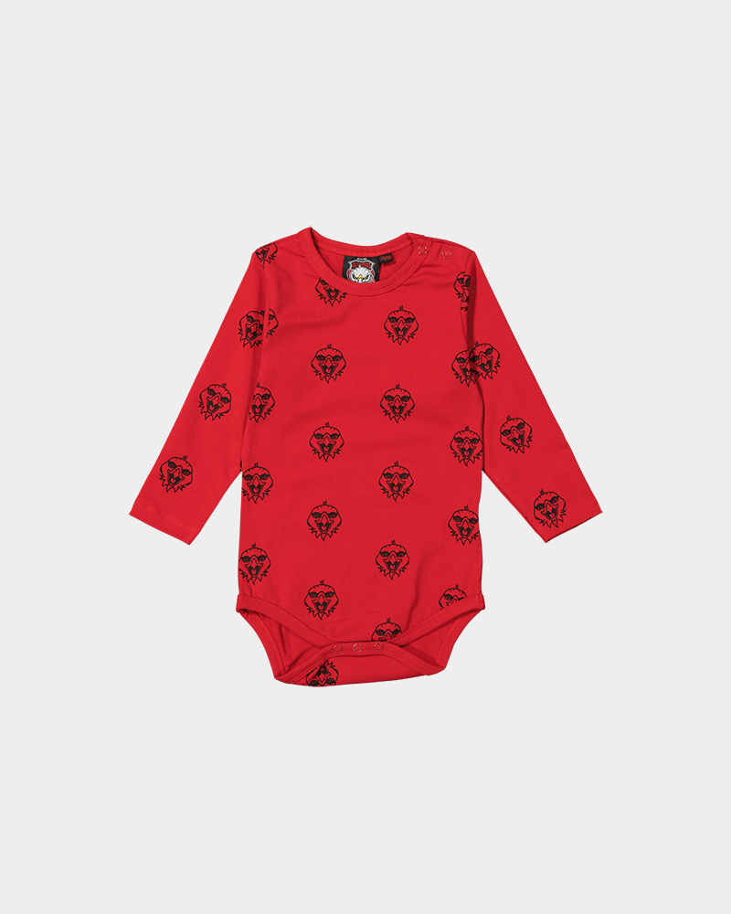 Baby Body röd fullprint