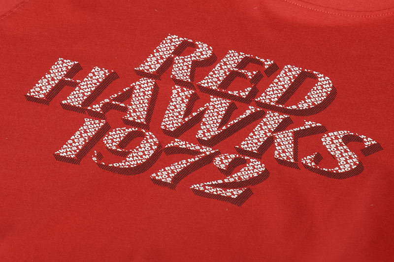 T-shirt röd Redhawks 1972