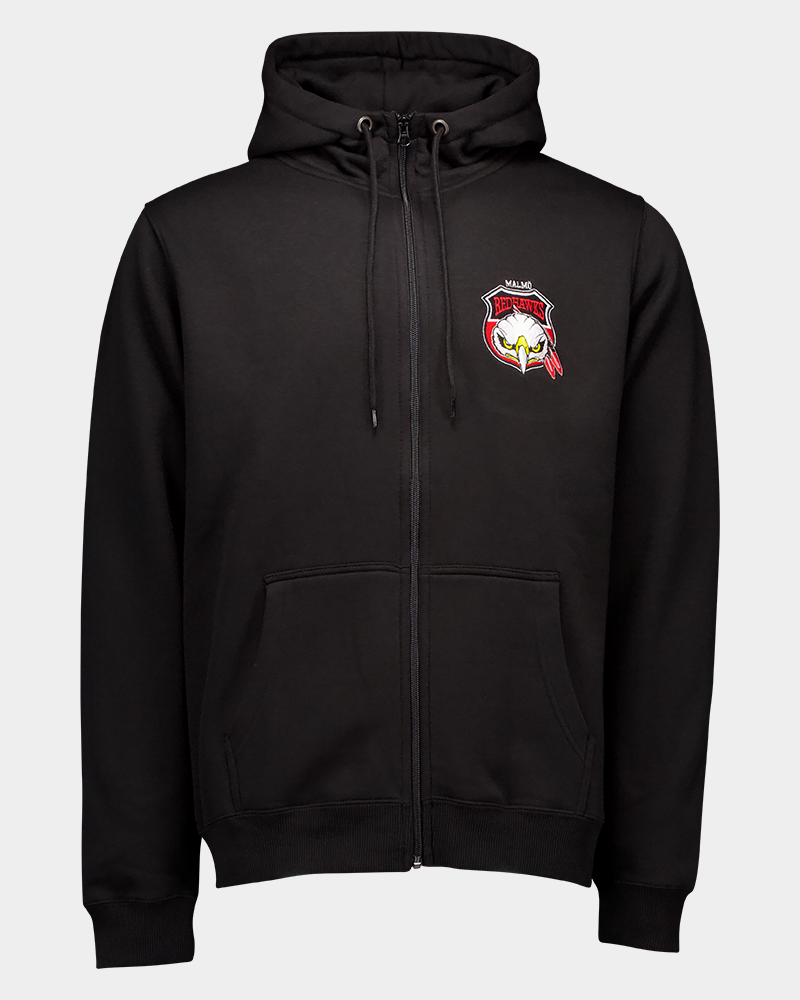 Zip hood svart barn logo