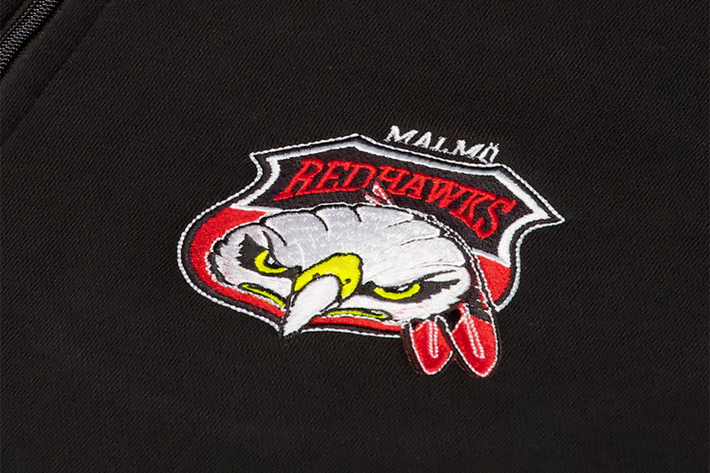Zip hood svart barn logo